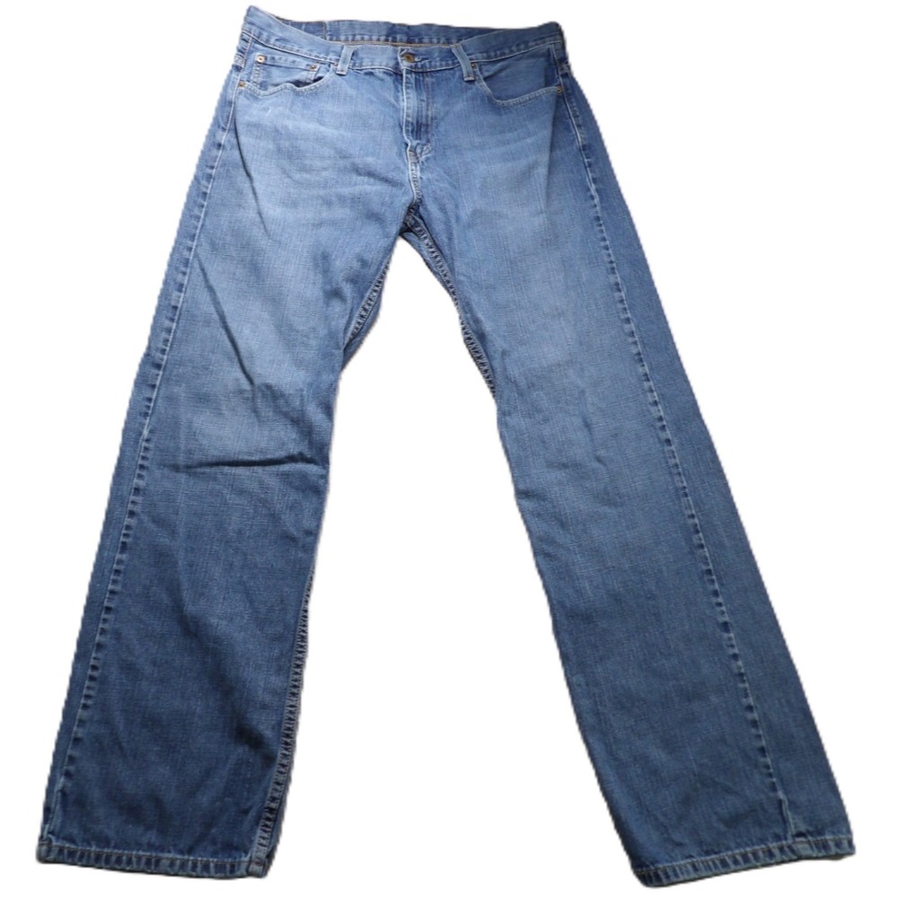 Levi's 569 Men W34 L34 Loose Straight Blue Denim Jeans Relaxed Baggy Medium Wash
